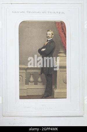 Le prince héritier de Prusse, 1860-69. [Portrait du futur Frederick III, empereur allemand]. Impression d'albumine avec coloration appliquée. Banque D'Images