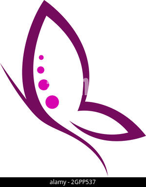 Illustration du modèle de conception du logo papillon Illustration de Vecteur