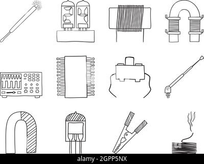 Jeu d'icônes de soudure Illustration de Vecteur