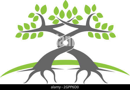 Icône d'arbre illustration du vecteur de conception de branche d'arbre Illustration de Vecteur