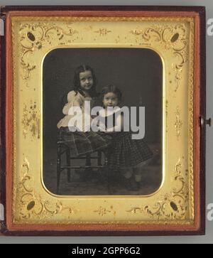Sans titre (Portrait de deux filles), 1861. Daguerréotype. Banque D'Images