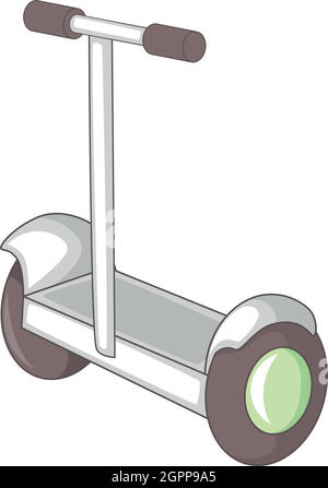 Segway électrique, icône de style cartoon Illustration de Vecteur