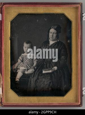 Sans titre (Portrait d'une femme et d'un enfant), 1848. Daguerréotype. Banque D'Images