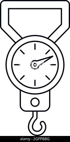 Style du contour, l'icône Steelyard Illustration de Vecteur