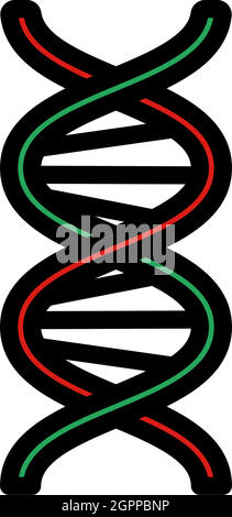 Icône de l’ADN Illustration de Vecteur