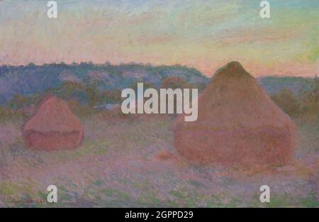 Piles de blé (fin de journée, automne), 1890/91. Banque D'Images