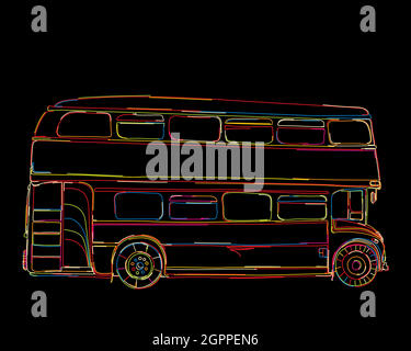 Esquisse du bus de Londres Illustration de Vecteur
