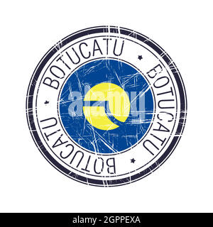 Ville de Botucatu, timbre vectoriel du Brésil Illustration de Vecteur