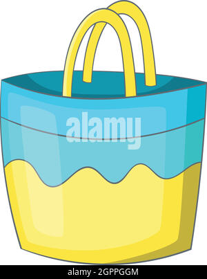 Le sac de plage, l'icône de style cartoon Illustration de Vecteur