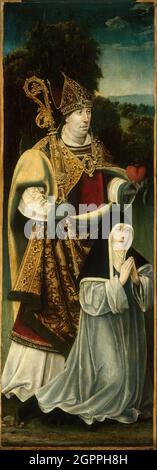 Saint Augustine et une Canonne Augustienne, 1525/50. Banque D'Images