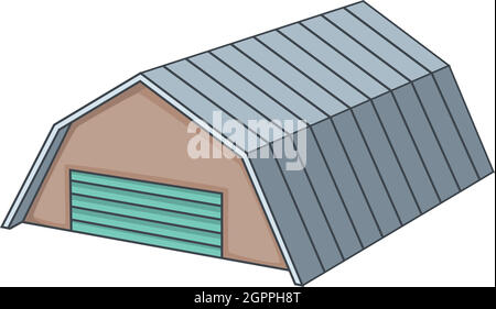 Entrepôt industriel, l'icône de style cartoon Illustration de Vecteur