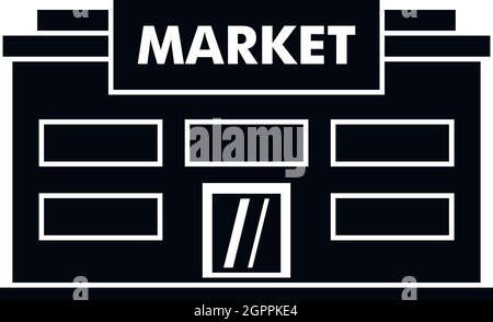 L'icône du marché, le style simple Illustration de Vecteur