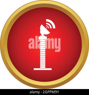 Tour de l'icône communications, le style simple Illustration de Vecteur