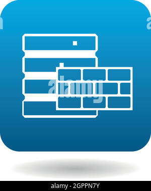 Protection des systèmes de base de données, l'icône de style simple. Illustration de Vecteur