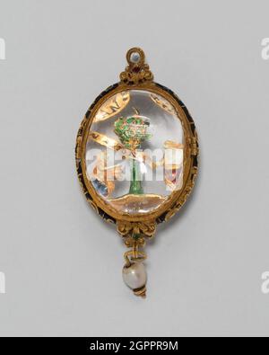 Pendentif avec le Christ apparaissant à Saint Mary Magdalene, Europe, c. 1575-c. 1625. Banque D'Images