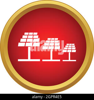 Des panneaux solaires, l'icône de style simple. Illustration de Vecteur