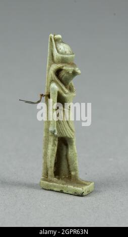 Amulet du Dieu Horus, Égypte, troisième période intermédiaire-période tardive, dynastie 21-31 (environ 1069-332 BCE). Banque D'Images