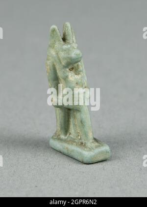 Amulet du Dieu Anubis, Égypte, période Ptolemaic tardive (664-30 BCE). Banque D'Images