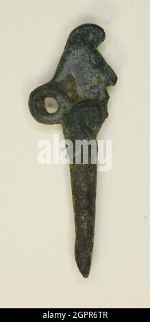 Amulet du Harpoon de Horus, Égypte, troisième période intermédiaire-tardive (environ 1070-332 BCE). Banque D'Images