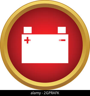 L'icône de la batterie de la machine, le style simple Illustration de Vecteur