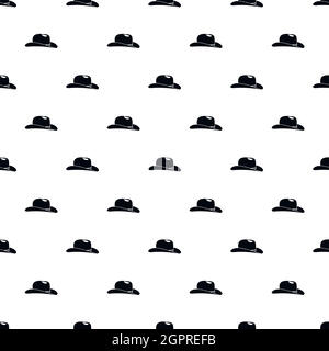 Motif chapeau de cowboy, style simple Illustration de Vecteur