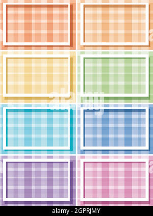 Modèle de cadre avec couleurs plaquées Illustration de Vecteur