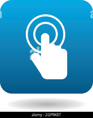 Cliquez sur l'icône de la main dans un style simple Illustration de Vecteur