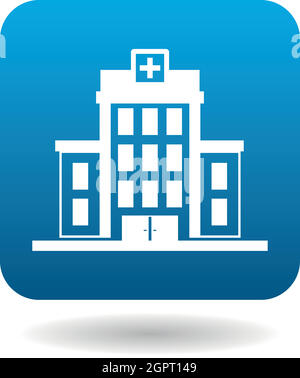 Bâtiment de l'hôpital, l'icône de style simple. Illustration de Vecteur