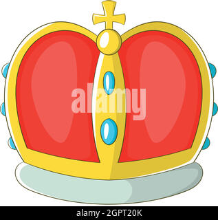 L'icône de la couronne royale, style cartoon Illustration de Vecteur