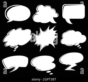 Traits de coupe vides Illustration de Vecteur