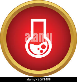 Fiole chimique, l'icône de style simple. Illustration de Vecteur