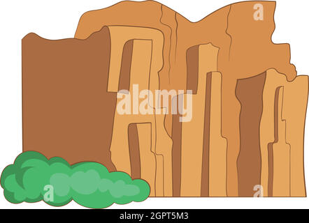 Falaises de grès, l'icône du Parc national Talampaya Illustration de Vecteur