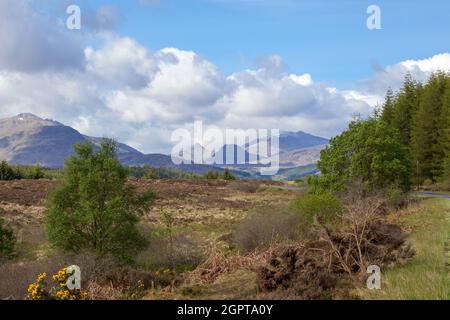 Premier aperçu des Highlands d'Écosse Banque D'Images