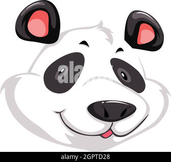 Une tête de panda Illustration de Vecteur