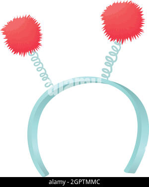 Serre-tête avec billes sur l'icône de ressorts Illustration de Vecteur