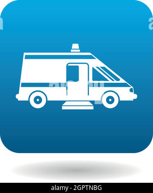 Voiture d'ambulance pour l'icône correspondante, le style simple Illustration de Vecteur