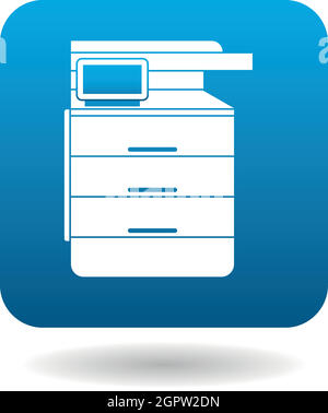 Appareil multifonction, fax, photocopieuse et scanner icon Illustration de Vecteur