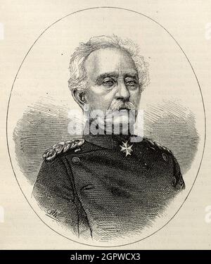 Général Karl Friedrich von Steinmetz (1796-1877). Collection privée. Banque D'Images