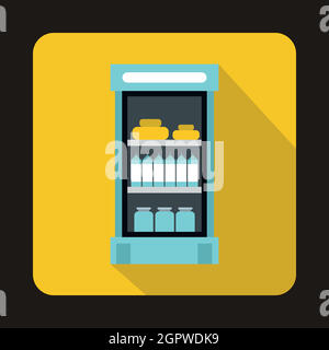 Produits de l'icône réfrigérateur supermarché Illustration de Vecteur