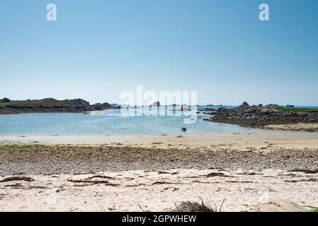 Grand Porth, Bryher, Îles Scilly Banque D'Images