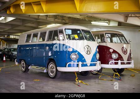 Réplique de l'ancienne Volkswagen campeur Banque D'Images