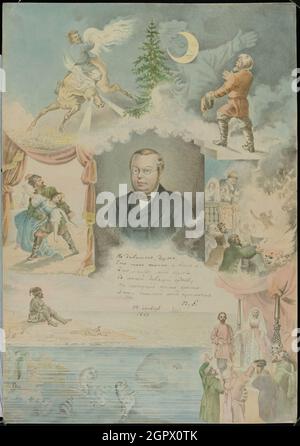 Portrait de Pyotr Pavlovich Yershov (1815-1869), 1862. Trouvé dans la Collection de la Bibliothèque d'Etat russe, Moscou. Banque D'Images