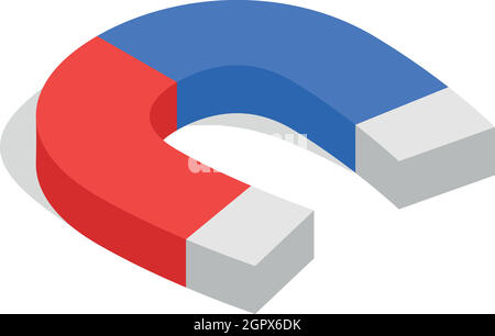 L'icône de l'aimant, style 3D isométrique Illustration de Vecteur
