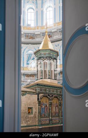 ISTRA, RUSSIE - le 01 OCTOBRE 2021, la cathédrale de Résurrection du monastère de la Nouvelle Jérusalem a été construite selon le prototype - l'Église du Saint Banque D'Images