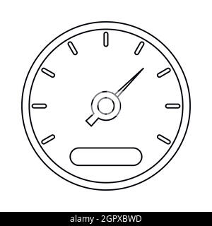 L'icône de l'indicateur de style du contour, Illustration de Vecteur