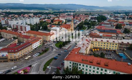 Vue aérienne de la ville de Zvolen en Slovaquie Banque D'Images