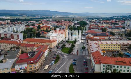 Vue aérienne de la ville de Zvolen en Slovaquie Banque D'Images