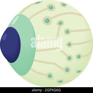 Les yeux cybernétiques, icône de style cartoon Illustration de Vecteur