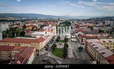 Vue aérienne de la ville de Zvolen en Slovaquie Banque D'Images