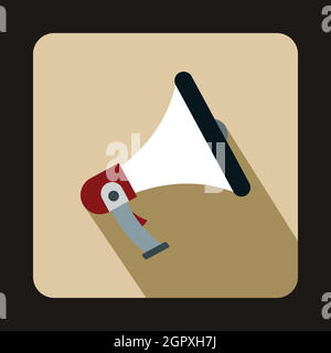 L'icône haut-parleur dans un style plat Illustration de Vecteur